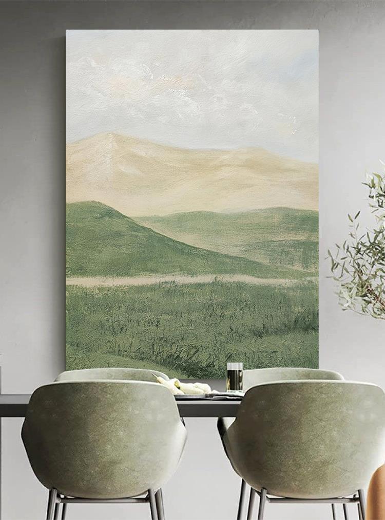paisaje abstracto Montajes arte de pared verde minimalismo Pintura al óleo
